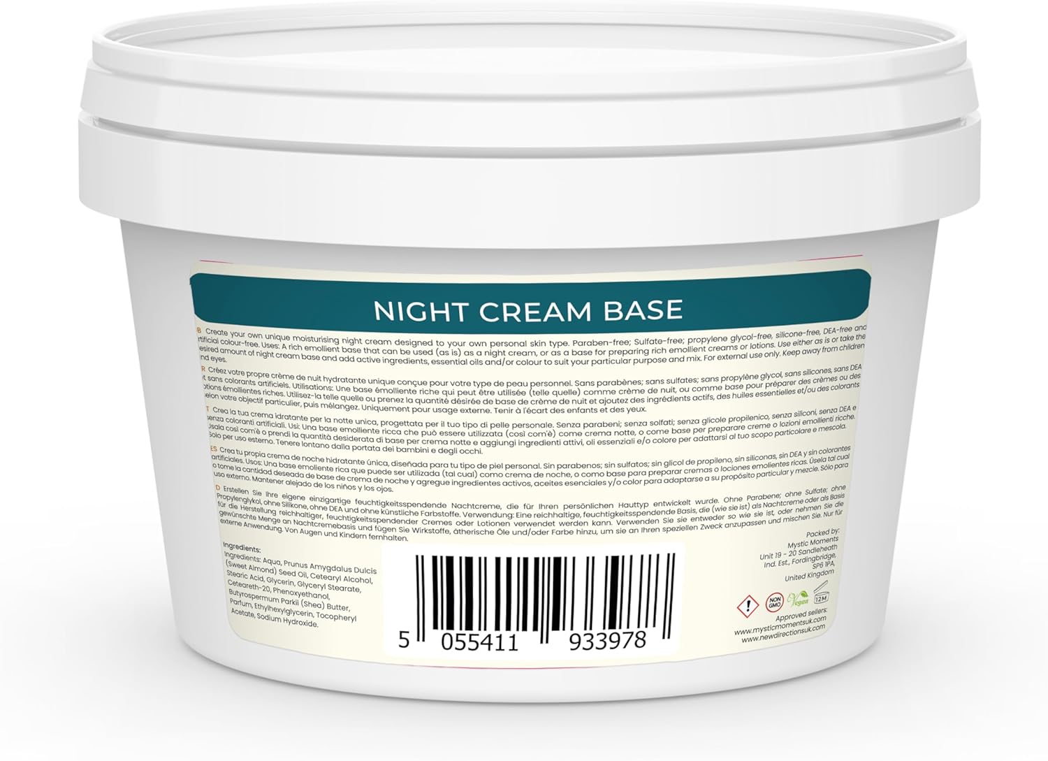 Night Cream - Botanical Skincare Base - 500g : Amazon.co.uk: Beauty
