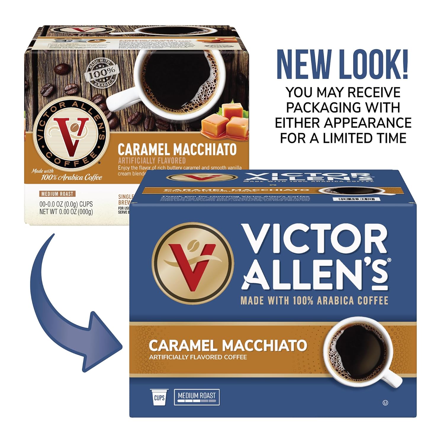 Victor Allen'S Coffee Caramel Macchiato Flavored, 80 Count, Medium Roast, Single Serve Coffee Pods For Keurig K-Cup Brewers