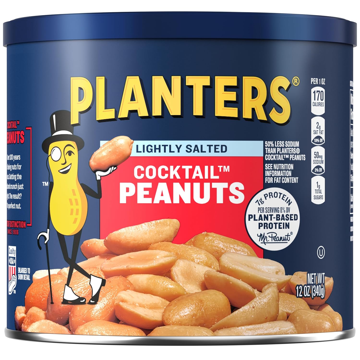 Planters Lightly Salted Cocktail Peanuts (12 Oz Canister)