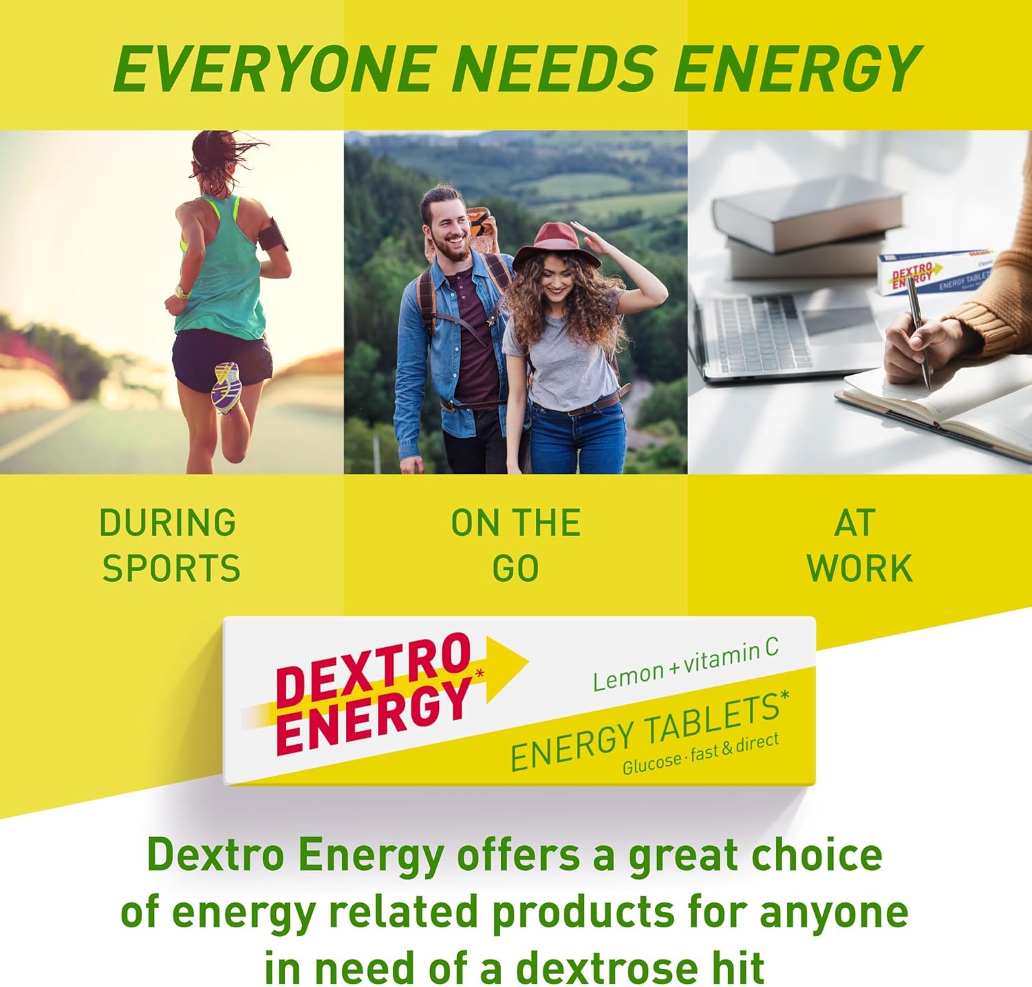 Dextro Energy Lemon Tablets Fast Acting Carbohydrates for a Quick Burst of Glucose with Vitamin C for reduction of tiredness and fatigue Vegan 47g (Pack of 24) : Amazon.co.uk: Health & Personal Care