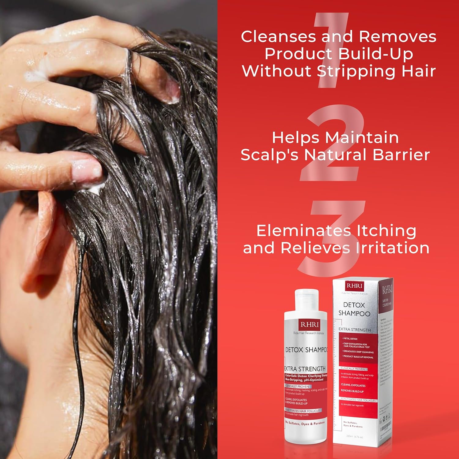 Detox Shampoo For Product Build up: Detoxify & Regrow with Our Clarifying Shampoo - Nourishes Follicles, Soothes Scalp Irritation - For All Hair Types : Beauty & Personal Care