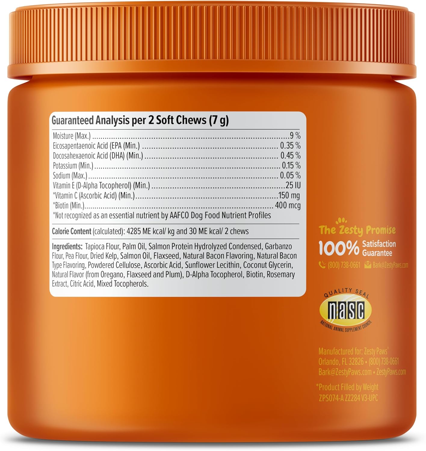 Salmon Fish Oil Omega 3 for Dogs - with Wild Alaskan Salmon Oil - Anti Itch Skin & Coat + Allergy Support - Hip & Joint + Arthritis Dog Supplement + EPA & DHA - 90 Chew Treats - Bacon Flavor