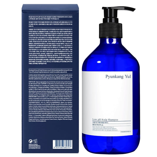 Pyunkang Yul Low Ph Scalp Shampoo With Natural Surfactant & Acorus Calamus Root For Perfect Cleansing & Healthier Scalp, Moisturizing, Soothing & Calming, Therapeutic For Damaged Hair 16.9 Fl.Oz