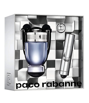 Paco Rabanne Invictus For Men 2 Piece Gift Set (3.4 Ounce Eau De Toilette Spray + 10Ml Travel Spray) : Beauty & Personal Care