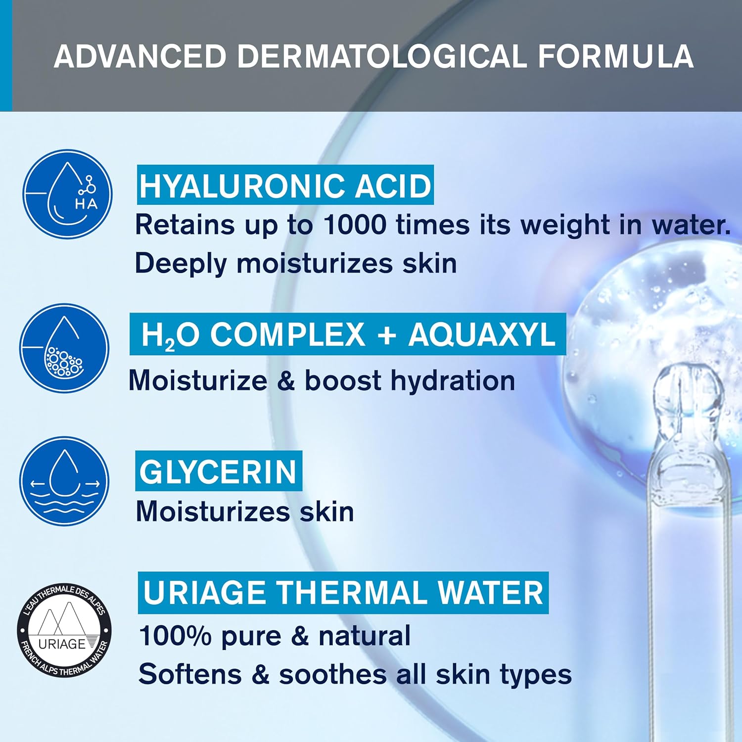 Uriage Water Jelly | Moisturizing Face Gel With Hyaluronic Acid, 24H Intense Hydration & Shine Control, Non-Comedogenic, 40 Ml / 1.35 Oz : Beauty & Personal Care