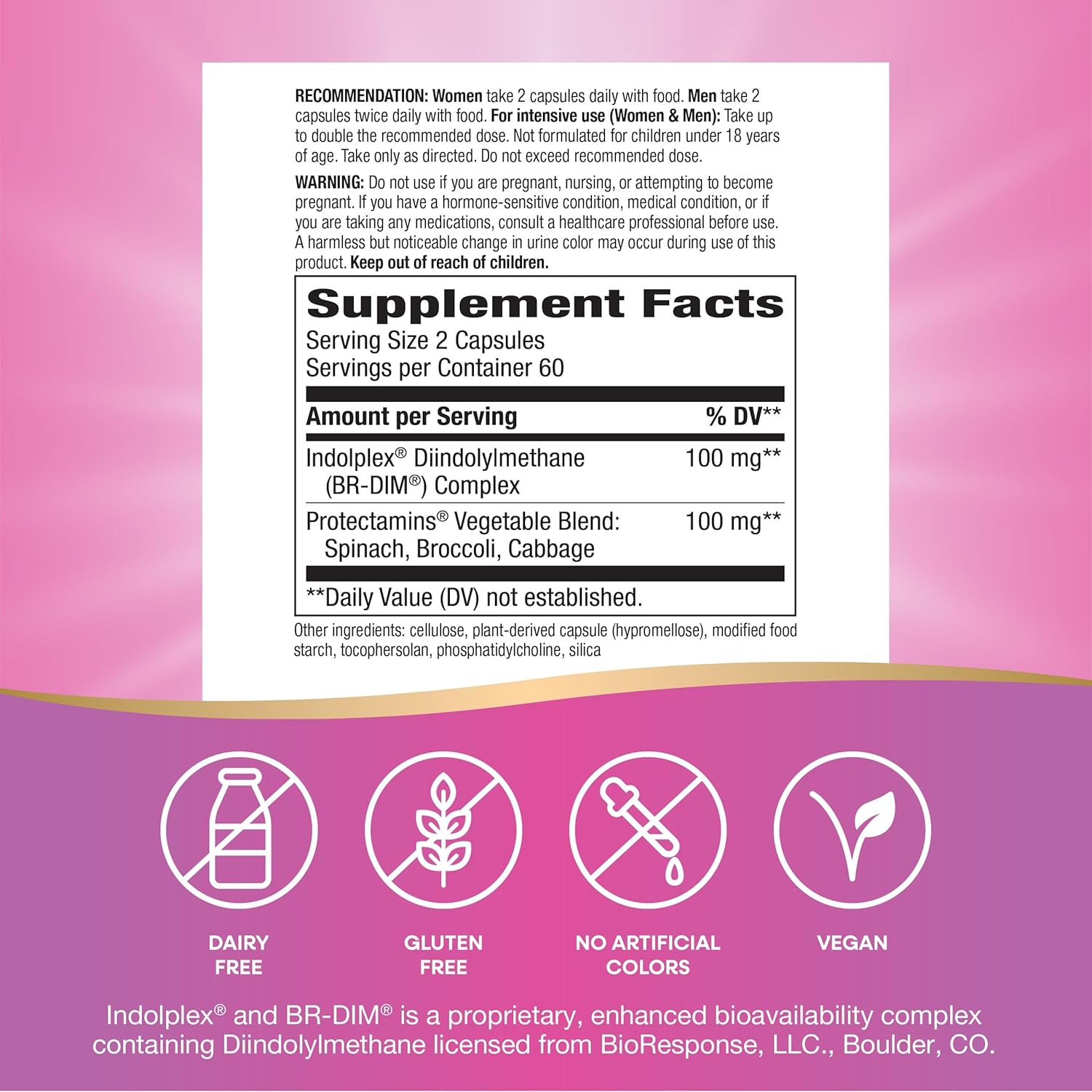 Nature's Way DIM-Plus, DIM Supplement, Supports Balanced Estrogen Metabolism*, Diindolylmethane, 120 Vegan Capsules (Packaging May Vary) : Health & Household