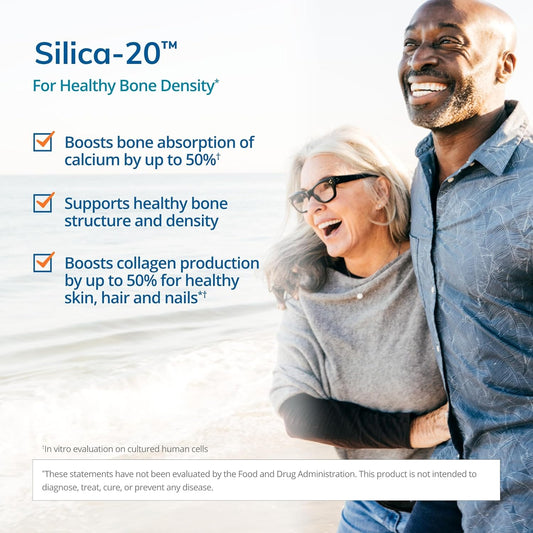 EuroMedica Silica-20, 60 Tablets - Optimize Collagen, Support Healthy