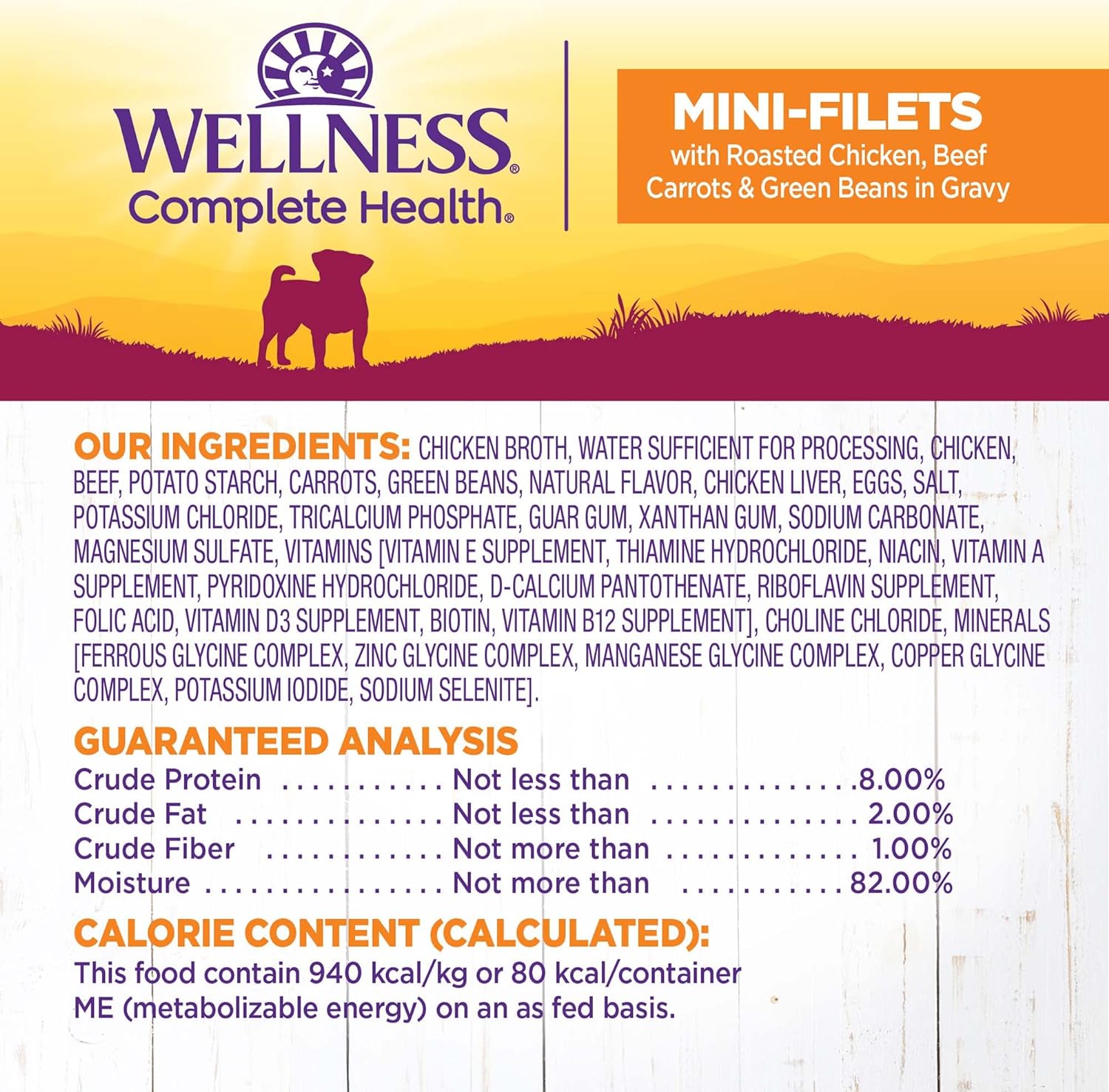 Wellness Petite Entrées Mini-Filets with Roasted Chicken, Beef, Carrots & Green Beans in Gravy, 3-Ounce Cup (Pack of 12): Pet Supplies: Amazon.com