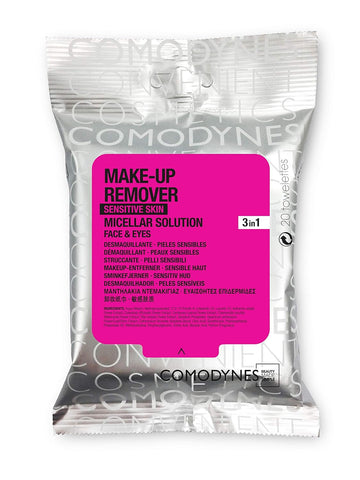 Comodynes Make Up Remover Towels For Face And Eyes, Oats (Sensitive Skin) - 20 Ea : Beauty & Personal Care