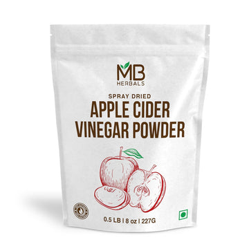 Mb Herbals Apple Cider Vinegar Powder | 227G (8 Oz/Half Pound) | 75 Servings | Spray Dried | Gluten Free | No Preservatives