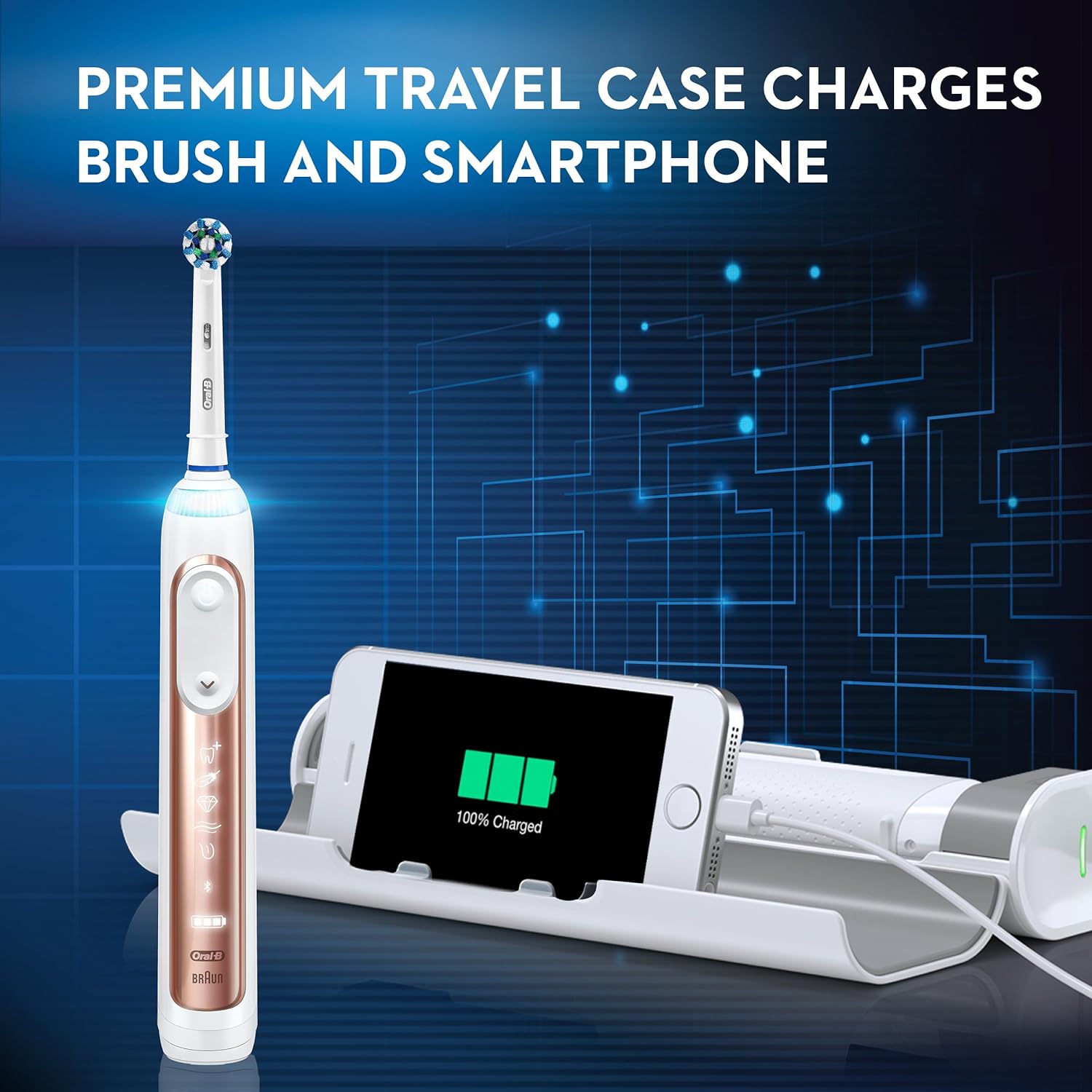 Oral-B Genius 8000 Electric Toothbrush with Bluetooth Connectivity, Rose Gold : Health & Household