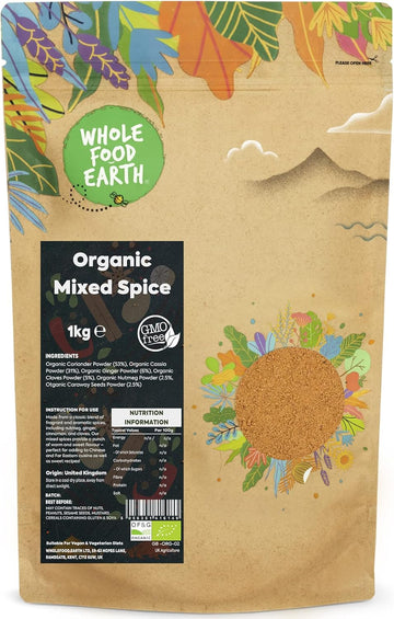 Wholefood Earth Organic Mixed Spice 2 Kg | Gmo Free | Certified Organic