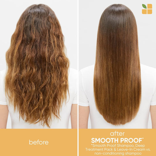 Biolage Smooth Proof Deep Treatment Pack | Multi-Use Hair Mask Controls Frizz | With Camellia & Castor Oil | Vegan & Paraben-Free | For Frizzy Hair | 3.4 Fl. Oz