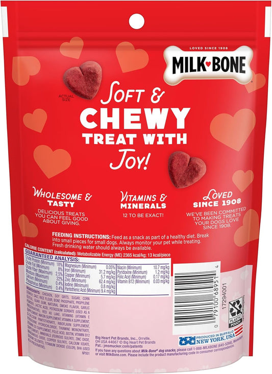 Milk-Bone Limited Edition Valentine'S Tender Hearts Soft & Chewy Dog Treats, 4.5 Ounce (Pack Of 10)
