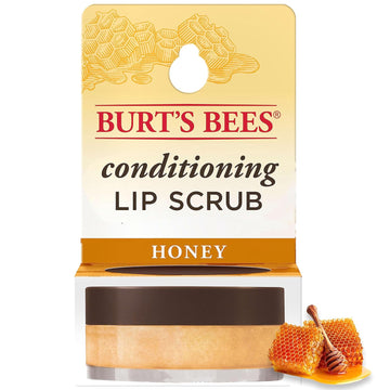 Burt's Bees Conditioning Honey Lip Scrub Mothers Day Gifts for Mom, Exfoliates & Conditions Dry Lips, with Honey Crystals, Use with Overnight Intense Lip Treatment, Natural Origin Lip Care, 0.25 oz