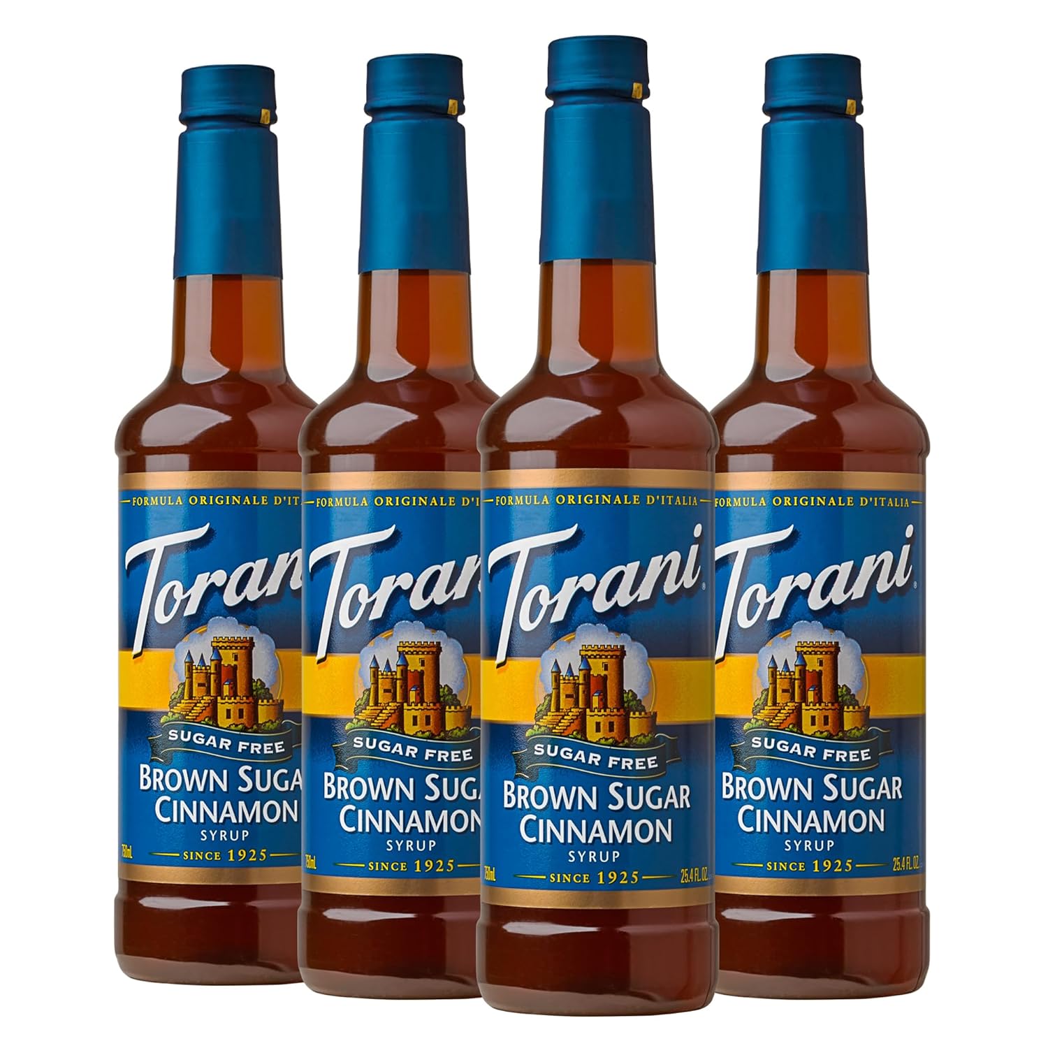 Torani Sugar-Free Syrup, Brown Sugar Cinnamon, 25.4 Fl Oz Bottle (Pack Of 4)