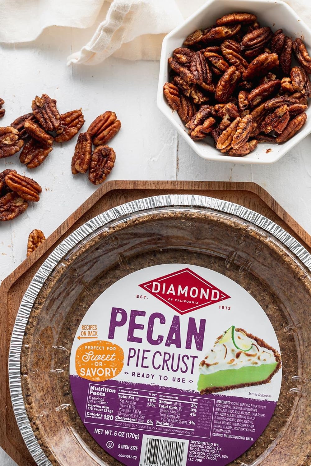 Diamond Of California Pecan Pie Crust, 6 Oz, 1 Unit