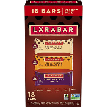 Larabar Chocolate Variety Pack, Gluten Free Vegan Fruit & Nut Bars, 18 Ct