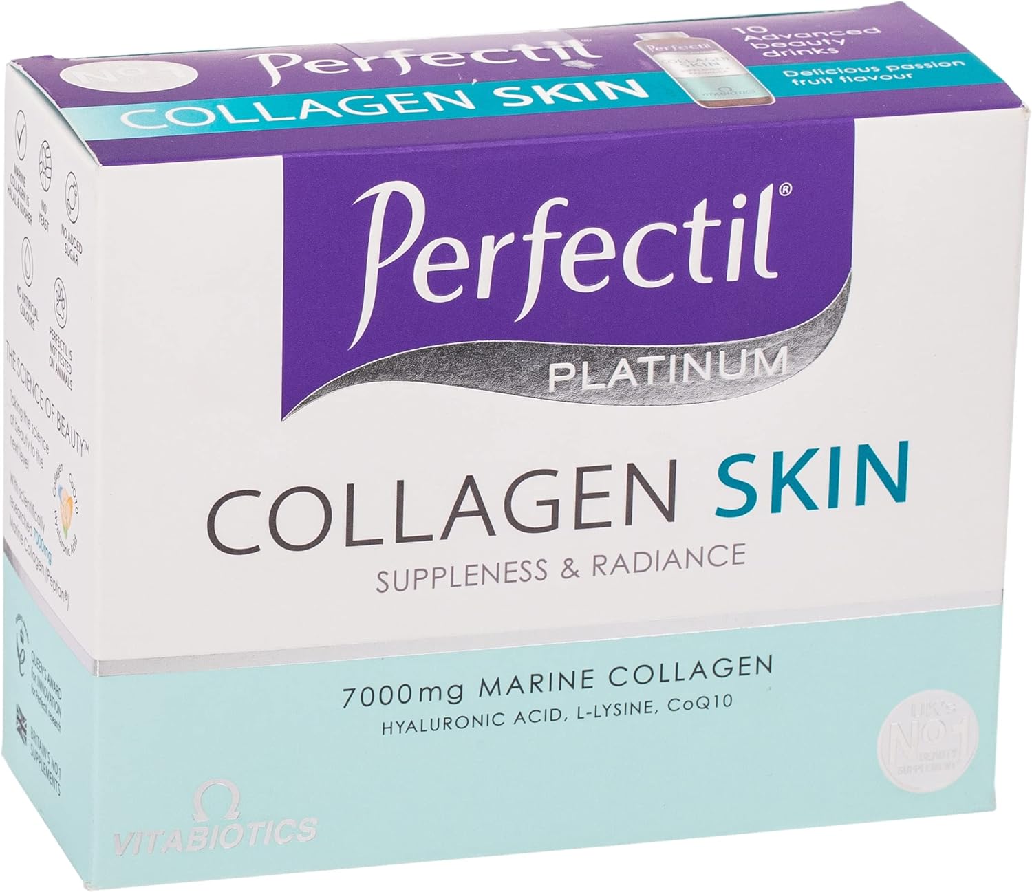 Perfectil By Vitabiotics Platinum Collagen Skin Drink 10 X 50Ml