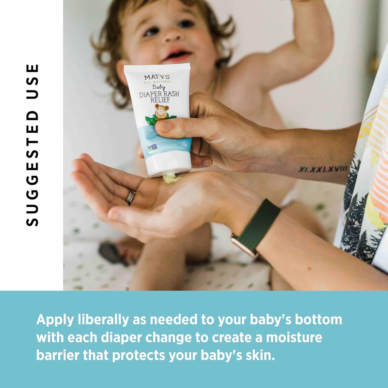 Matys Baby Diaper Rash Relief Ointment, Diaper Cream for Babies 2 Months Old +, Soothing Balm Protection for Chafed Skin, Clean Nurturing Lavender & Aloe w/Zinc, Petroleum Free, 2 Pack, 3.75 oz each : Baby