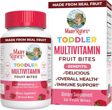 Kids Multivitamin Fruit Bites By Maryruth'S | Toddler Multivitamin Ages 1 & Up | Immune Support Supplement | Kids Vitamins Multivitamin | Kids Vitamin D | Vitamin C | Vegan | 30 Servings