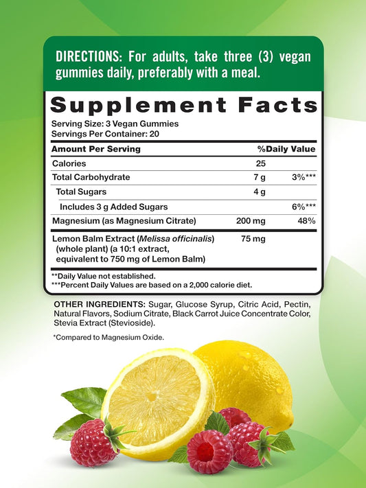 Nature'S Truth Magnesium Gummies | 200Mg | 60 Count | Vegan, Non-Gmo & Gluten Free Supplement | Enhanced Absorption Magnesium Citrate
