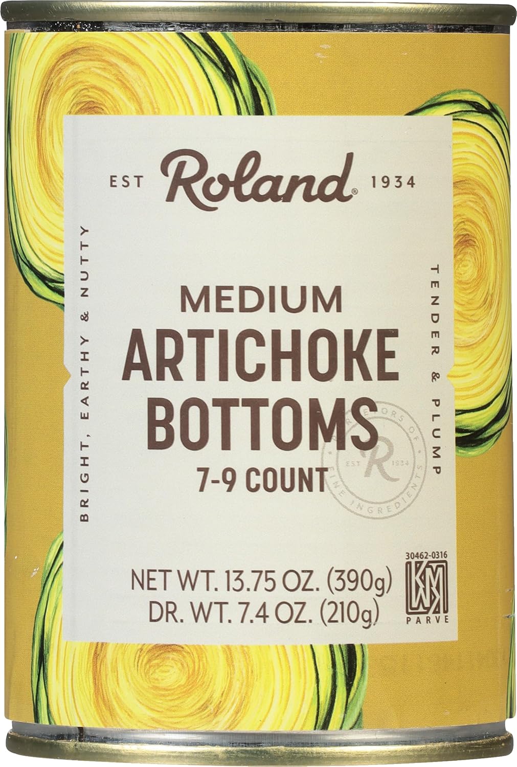 Roland Foods Medium Artichoke Bottoms, 13.75 Ounce Can, Pack Of 6