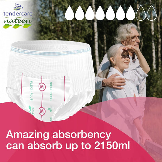 Tendercare Nateen - Adult Incontinence Pants - 80 Medium Adult Day Plus Pull Up Pants - Disposable Pants for Men & Women - Discreet Incontinence Pants - 2150ml Absorbency