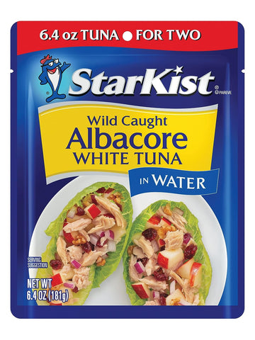 StarKist Wild Caught Albacore White Tuna In Water, 6.4 Oz Pouch