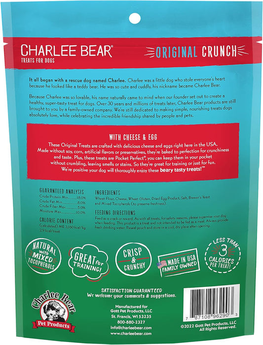 Charlee Bear Original Dog Treats, Cheese And Egg, 16 Oz