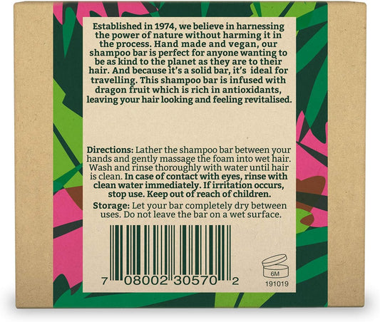 Faith In Nature Natural Dragon Fruit Shampoo Bar, Revitalising, Vegan And Cruelty Free, No Sls Or Parabens, For Normal To Dry Hair, 85 G