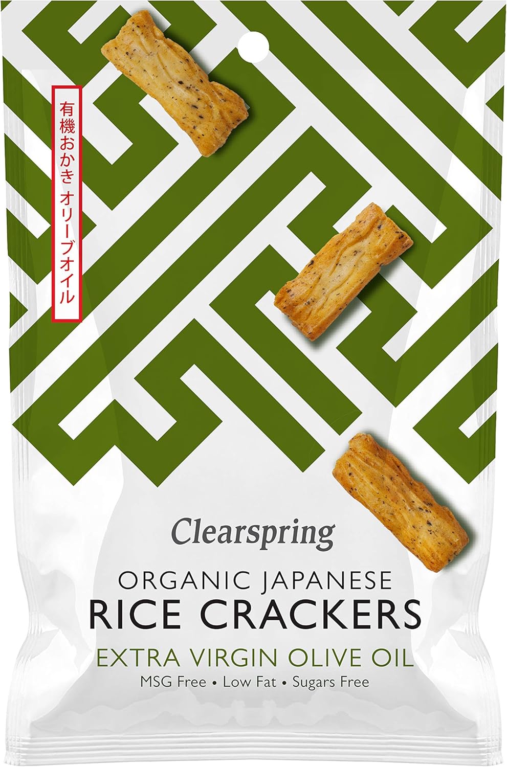 Clearspring Organic Japanese Olive Oil And Salt Rice Crackers, 50G (Pack Of 6)