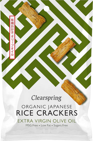 Clearspring Organic Japanese Rice Crackers - Extra Virgin Olive Oil