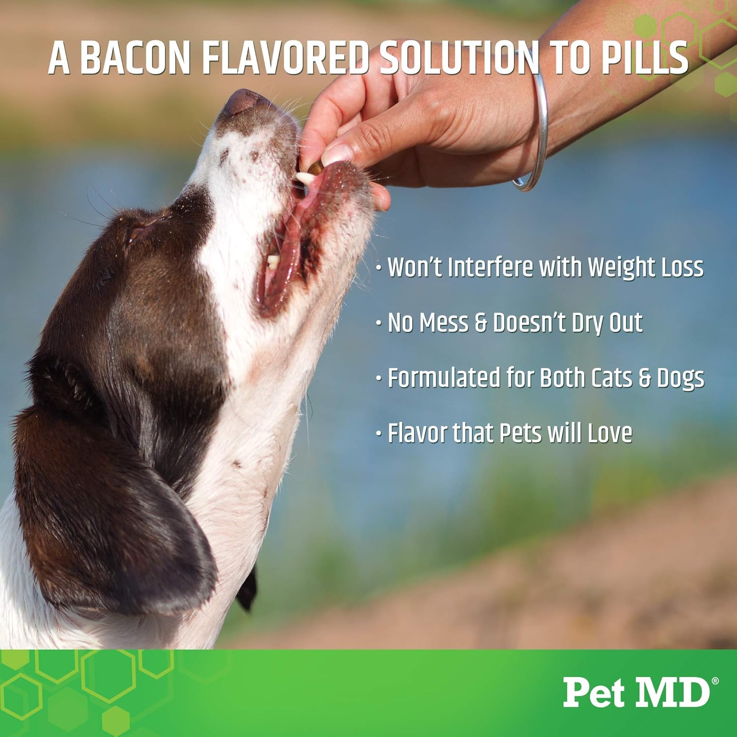 Pet MD Wrap A Pill Bacon Flavor Pill Paste for Dogs - Create a Pocket to Hide Pills and Medication - 59 Servings : Pet Supplies