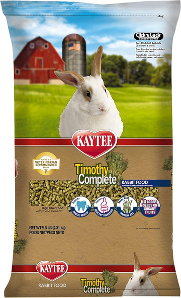 Kaytee Timothy Complete Pet Rabbit Food 9.5 Pounds