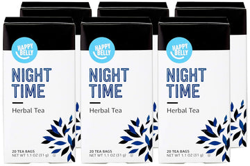 Amazon Brand - Happy Belly Herbal Tea Bags, Night Time, 120 Count (6 Packs of 20) (Previously Solimo)