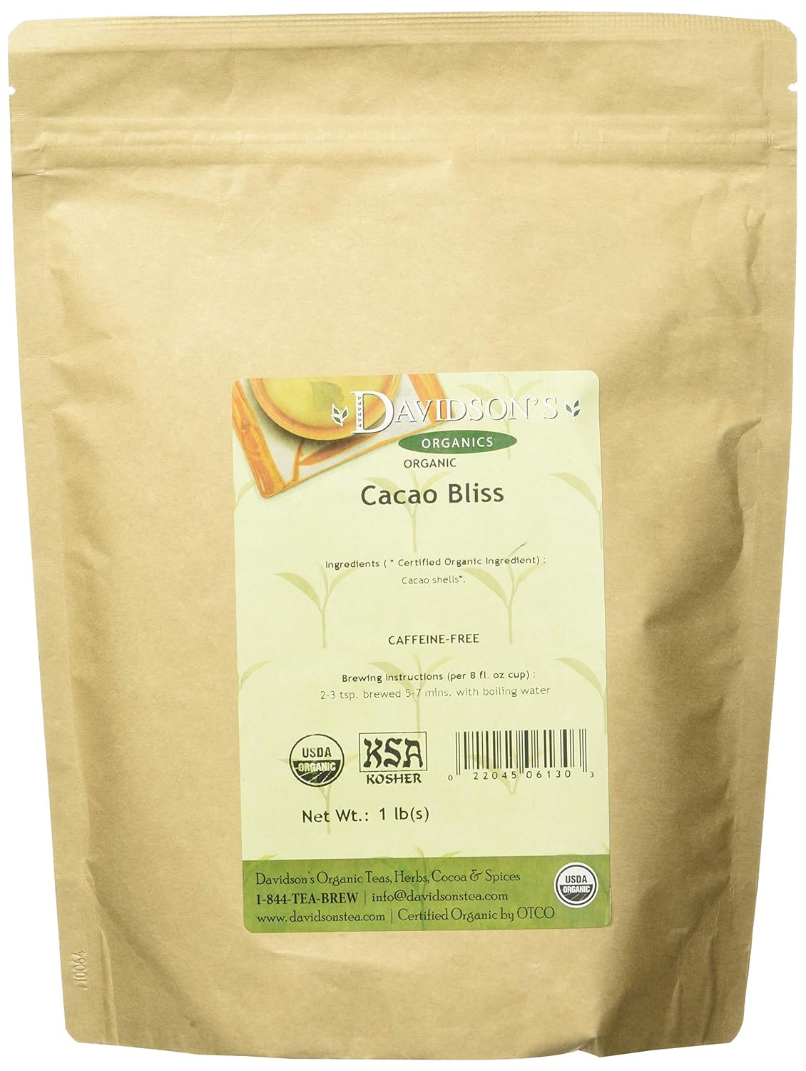 Davidson'S Organics, Cacao Bliss, Loose Leaf Cacao, 16-Ounce Bag