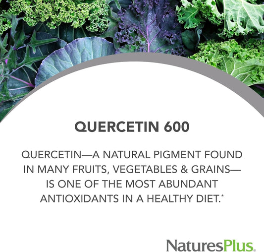 Natures Plus Pro Quercetin 600 Mg - 60 Tablets - Non-Gmo, Vegan & Gluten Free - 60 Servings