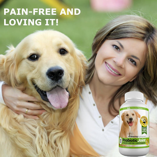 Amazing Probiotics For Dogs Eliminates Diarrhea And Gas With Hip Joint Pain Relief, 120 Chews