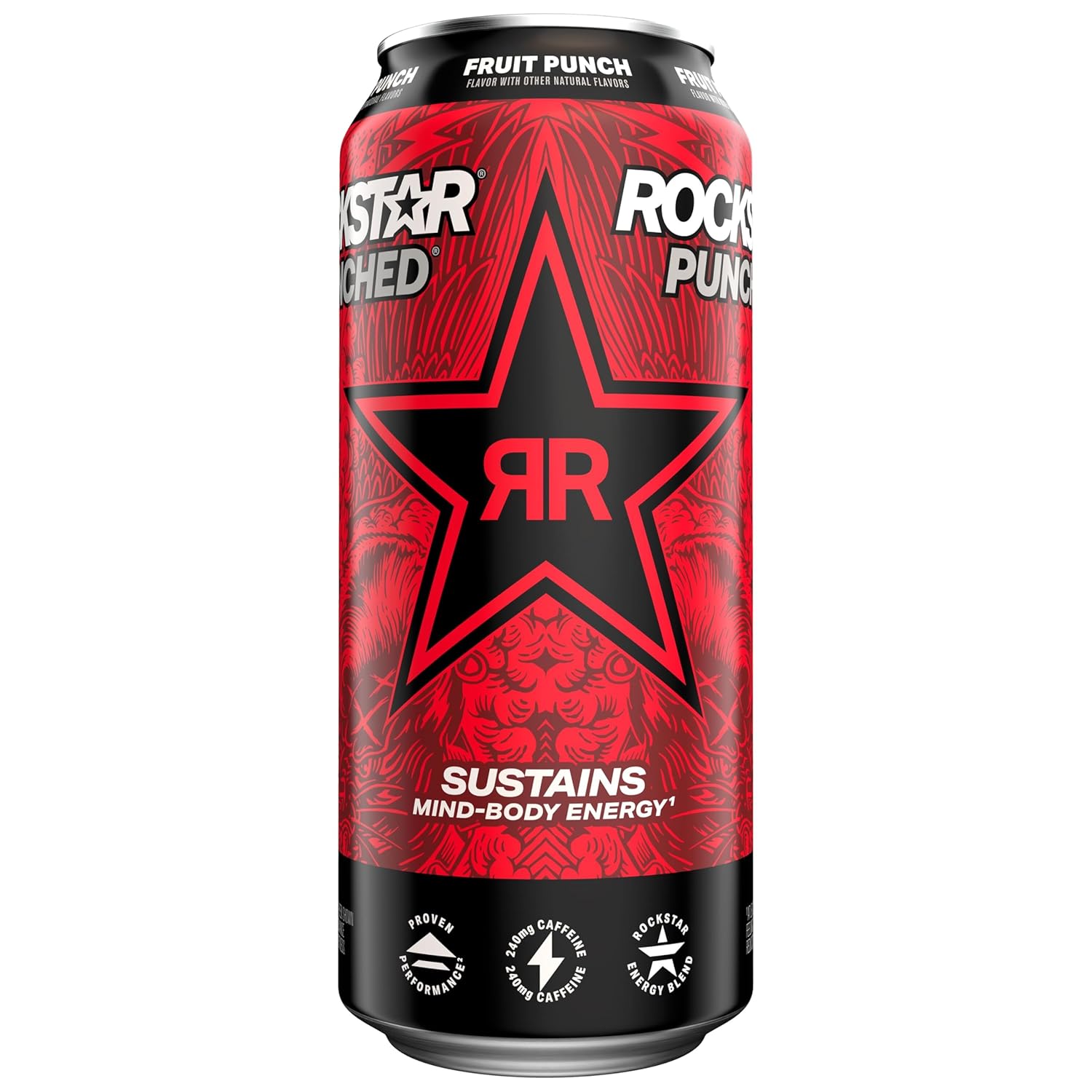 Rockstar Fruit Punch, 16 Fl Oz Can