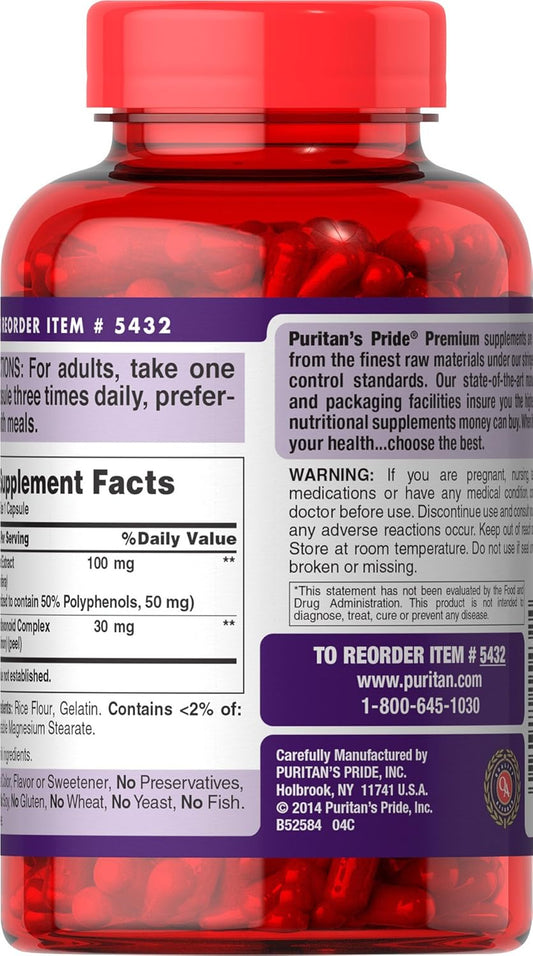 Puritan'S Pride Grapeseed Extract 100 Mg, 200 Count