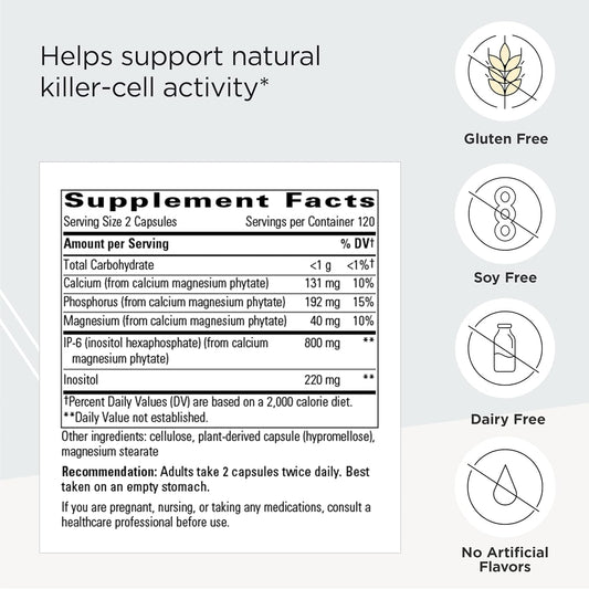 Integrative Therapeutics Cellular Forte - Immune Support Supplement With Ip-6 And Inositol* - Gluten Free - Dairy Free - Vegan - 120 Capsules