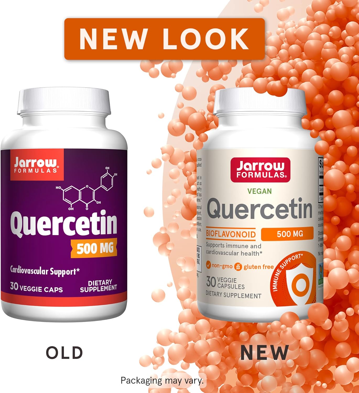 Jarrow Formulas Quercetin 500 mg - Bioavonoid - Quercetin Dietary Supplement - 30 Servings (Veggie Caps) - Supports Healthy Cellular Function, Cardiovascular Health, Immune Health & Response