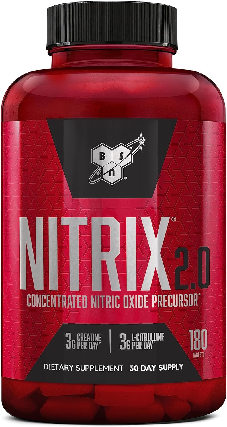 BSN NITRIX 2.0 - Nitric Oxide Precursors, 3g Creatine, 3g L Citrulline
