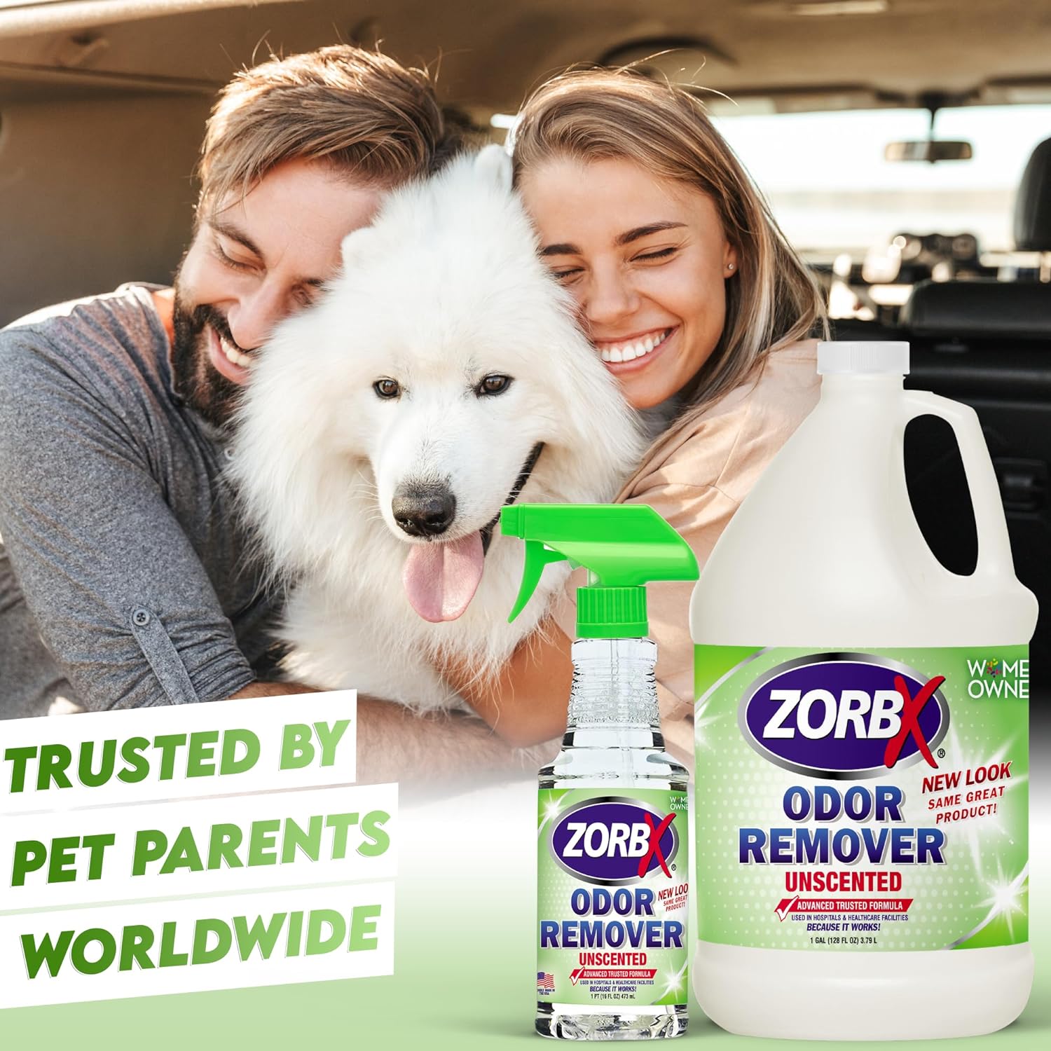 ZORBX Unscented Multipurpose Odor Eliminator Combo Pack - Used in Hospitals & Healthcare Facilities | Advanced Trusted Formula, Fast-Acting Odor Remover Spray for Strong Odors (16 Oz + 128 Oz) : Pet Supplies