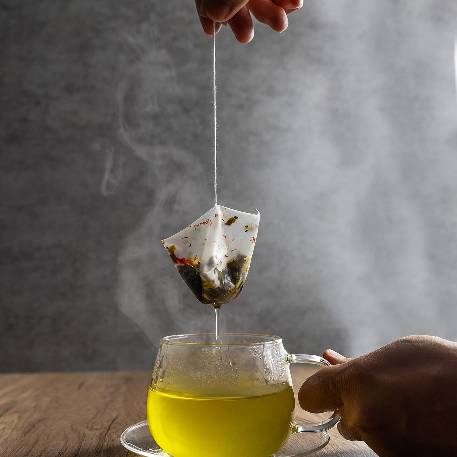 Orange Mango Ginger Green Tea - 50 Pyramid Tea Bags Sachets In A Resealable Bag