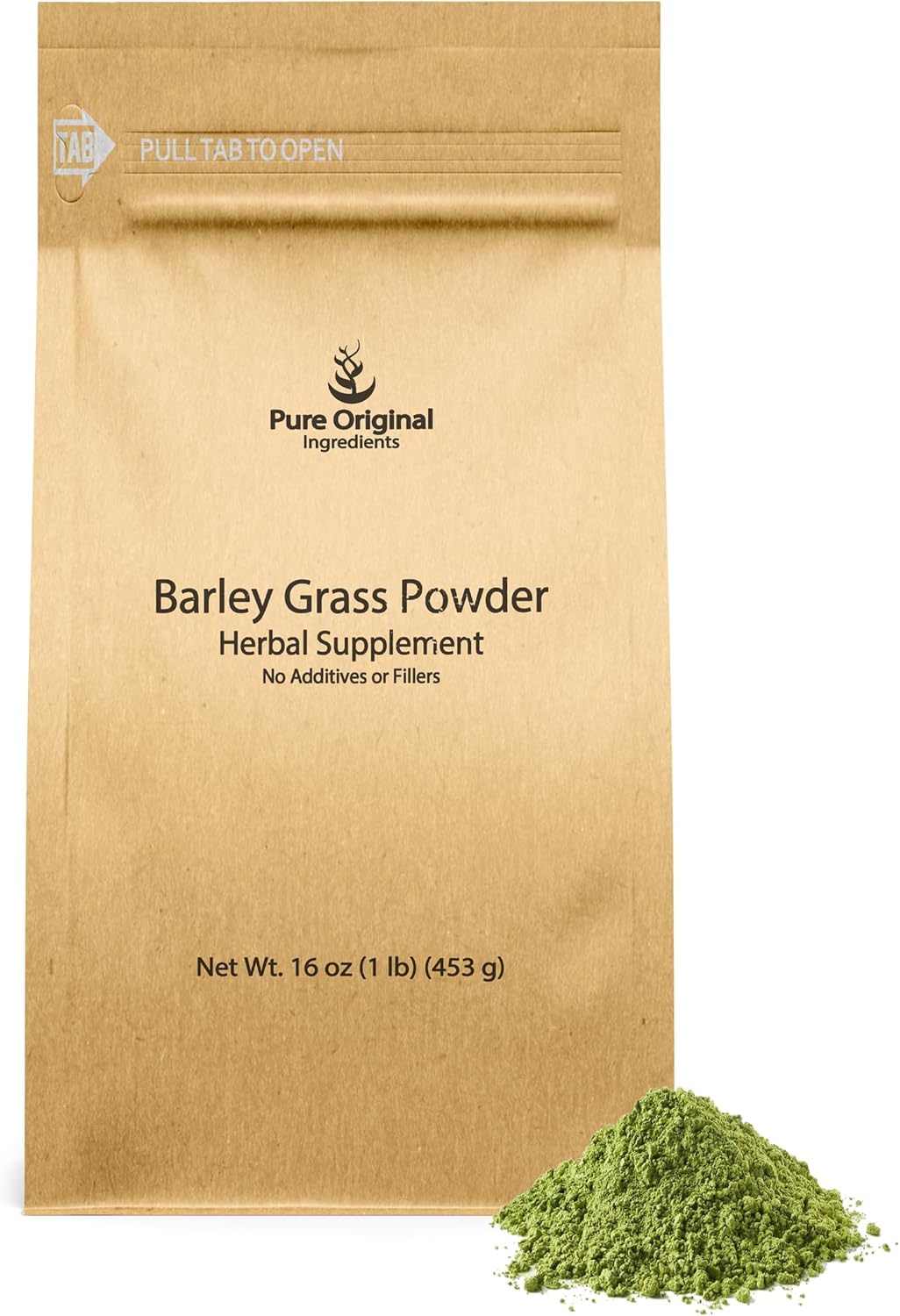 Pure Original Ingredients Barley Grass Powder, 1 Lb, Herbal Supplement, Always Pure, No Fillers