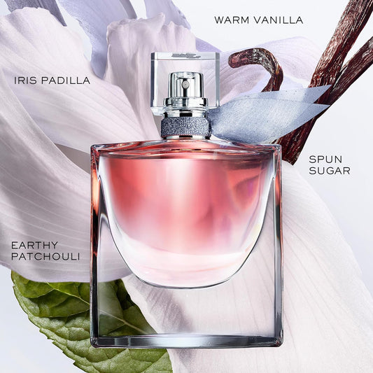 Lancôme La Vie Est Belle Eau de Parfum Women's Perfume Set - Long Lasting Fragrance with Notes of Iris, Patchouli, Warm Vanilla & Spun Sugar - Includes Full Size 1.7 Fl Oz & Travel Size .34 Fl Oz