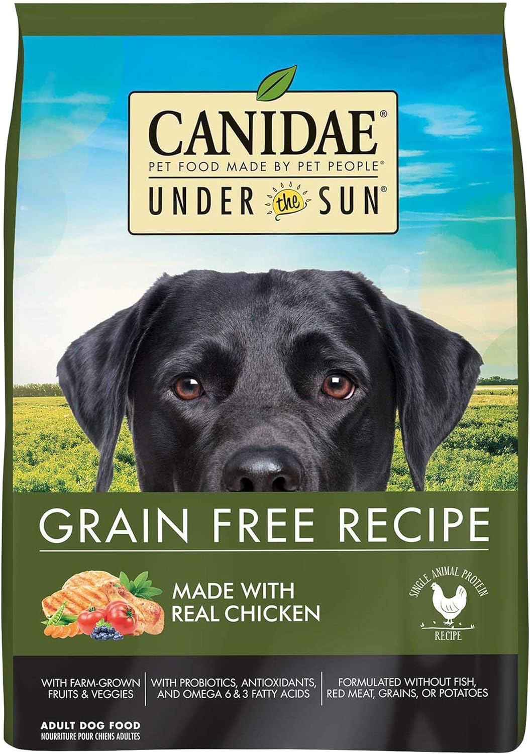 CANIDAE, Under The Sun, Grain Free Recipe Made with Real Chicken Dog Dry 40 lbs