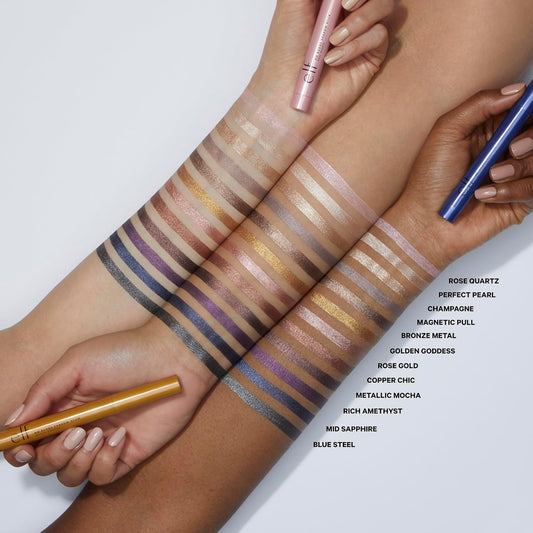 E.L.F. No Budge Shadow Stick, Longwear, Smudge-Proof Metallic Eyeshadow, Rich Amethyst, 0.056 Oz (1.6G)